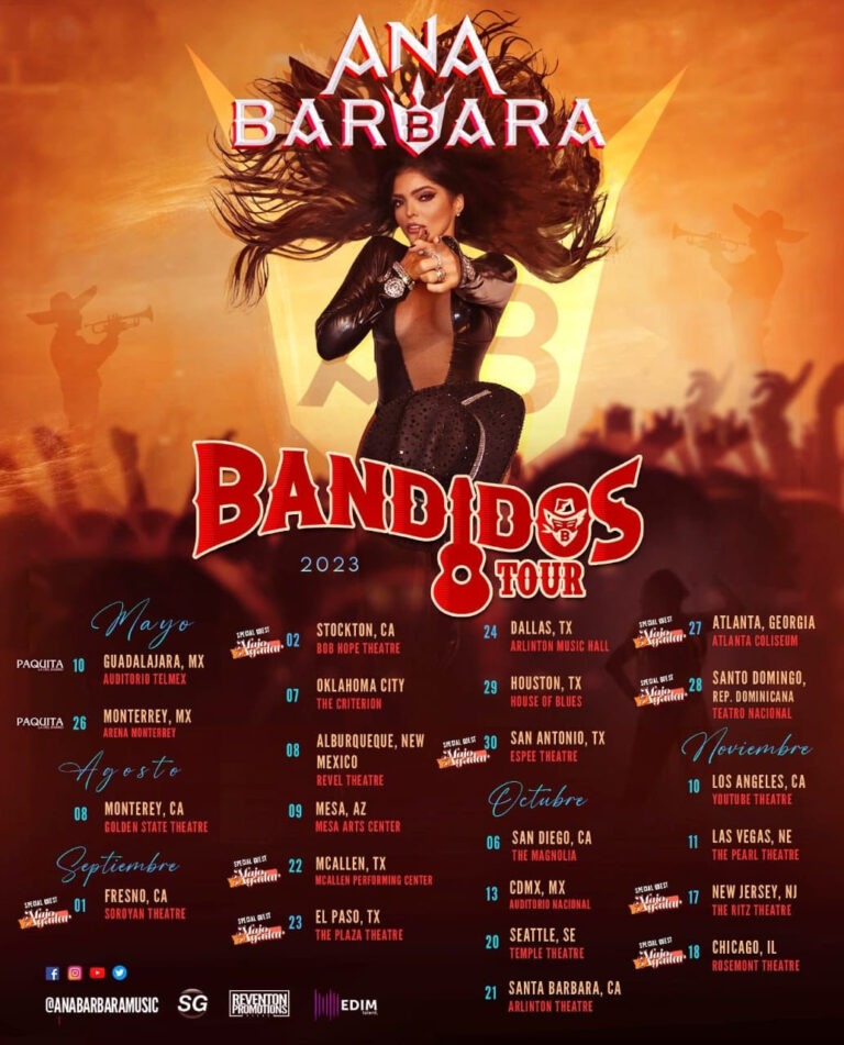 ANA BÁRBARA ANUNCIA SU TAN ESPERADO “ BANDIDOS TOUR” POR ESTADOS UNIDOS