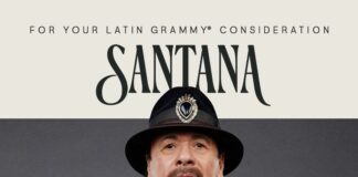 Presenta “Velas” y “Mi Gran Amor” de Santana a consideración al Latin Grammy